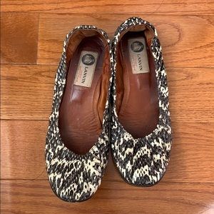 Lanvin snake ballerina flats sz 38